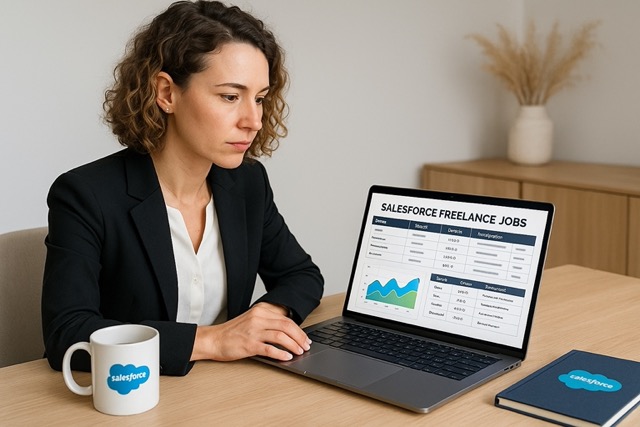 Freelance Salesforce consultant devant une liste de projets